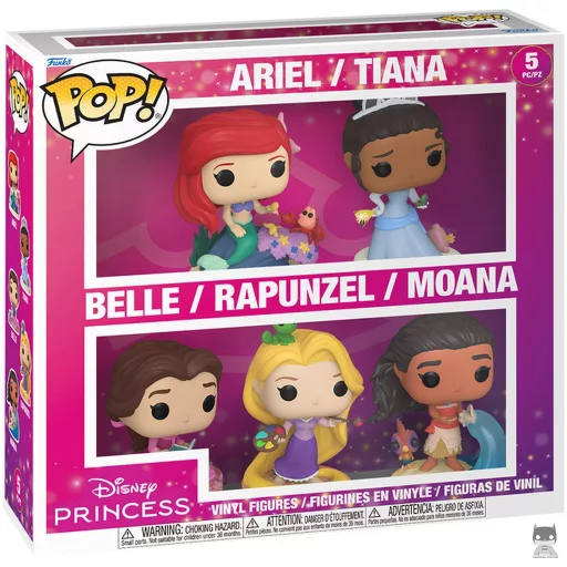 Ariel / Tiana / Belle / Rapunzel / Moana (Multipack) Funko Pop! figure (Disney Princess)