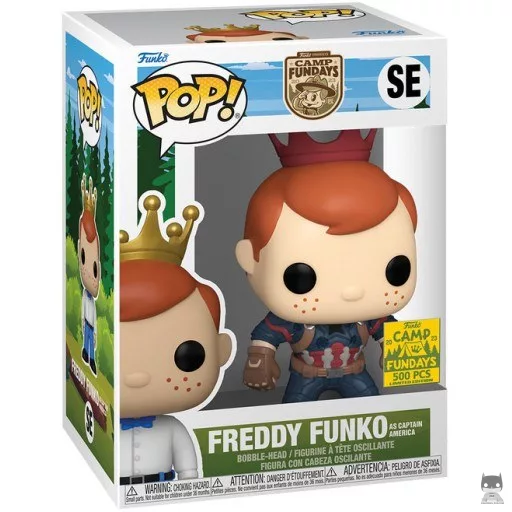 Freddy Funko as Captain America Funko Pop! figure (FunDays 2023)