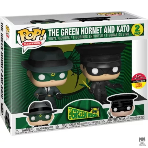 The Green Hornet (Grey Suit) & Kato Funko Pop! figure (Green Hornet)