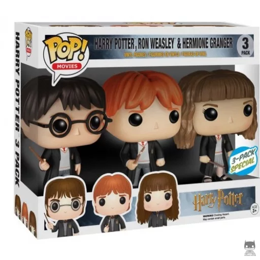Harry Potter, Ron Weasley & Hermione Granger Funko Pop! figure (Barnes & Noble)