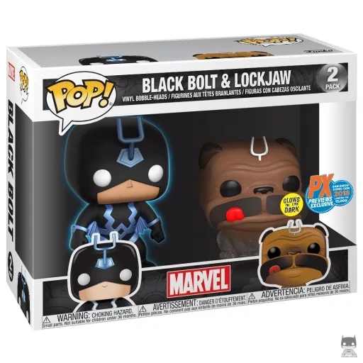 Black Bolt & Lockjaw Funko Pop! figure (Previews PX)