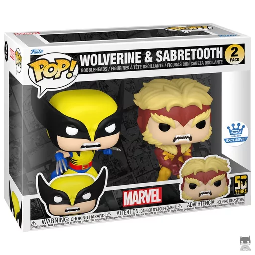 Wolverine & Sabretooth Funko Pop! figure (Marvel Comics)
