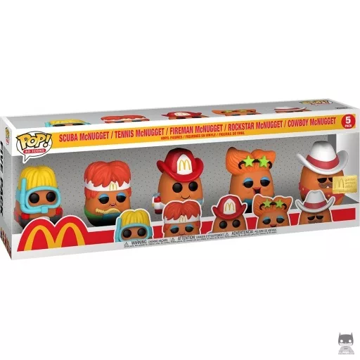 Scuba McNugget, Tennis McNugget, Fireman McNugget, Rockstar McNugget & Cowboy McNugget Funko Pop! figure (McDonald's)