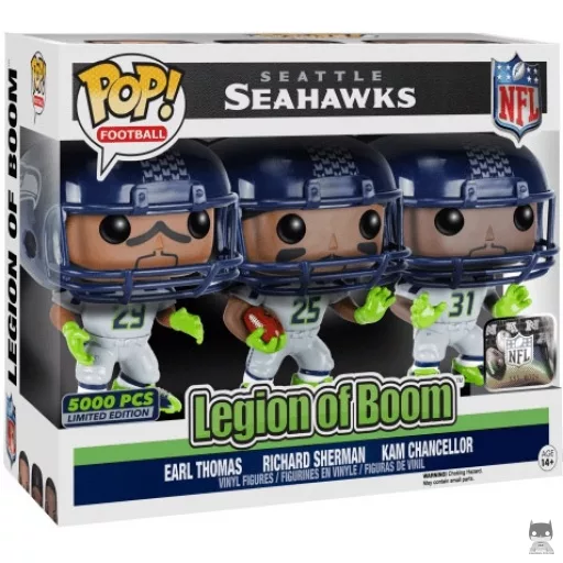 Seahawks Thomas, Sherman & Chancellor Funko Pop! figure (NFL)