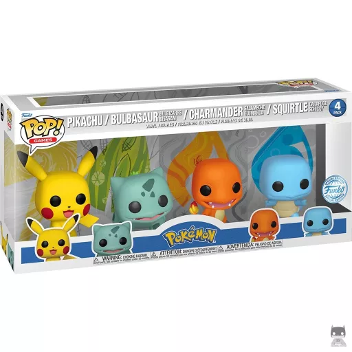 Pikachu, Bulbasaur, Charmander & Squirtle (Starters) Funko Pop! figure (Pokémon)