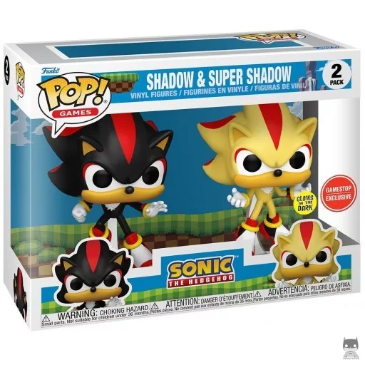 Shadow & Super Shadow (Glow in the Dark) Funko Pop! figure (Sonic The Hedgehog)