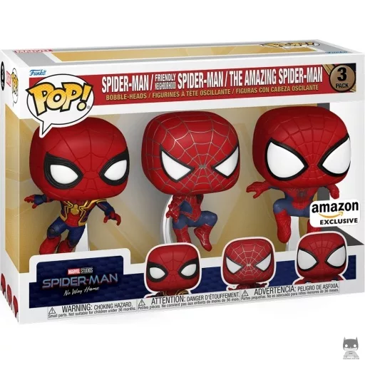 Spider-Man (Tom Holland, Andrew Garfield & Tobey Maguire) Funko Pop! figure (Amazon)