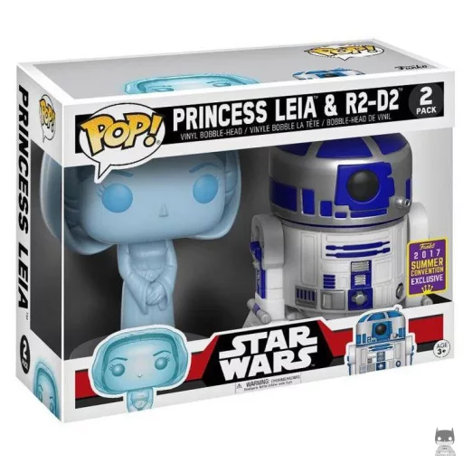 Holographic Princess Leia & R2-D2 Funko Pop! figure (Star Wars: Episode IV, A New Hope)