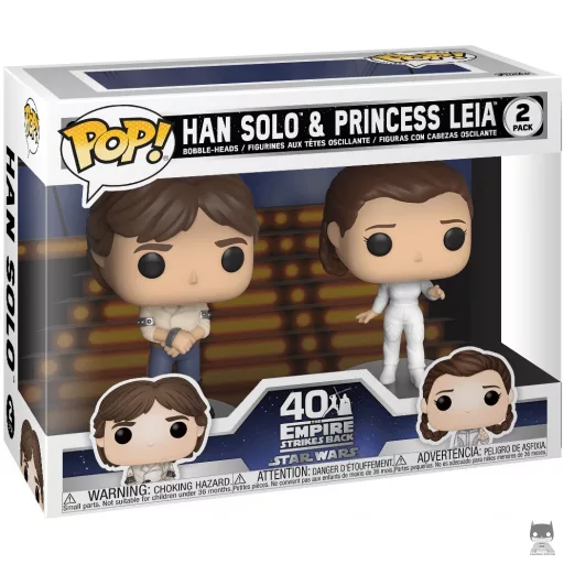 Han Solo & Princess Leia Funko Pop! figure (Star Wars: Episode V, Empire Strikes Back)