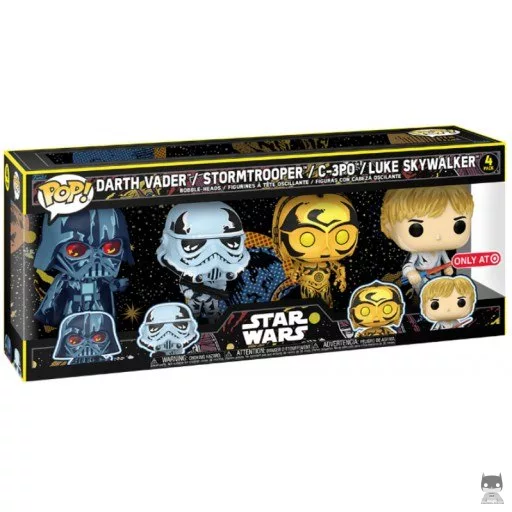 Darth Vader, Luke Skywalker, C-3PO & Stormtrooper Funko Pop! figure (Star Wars: Retro Series)