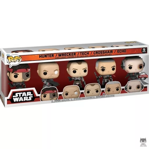 Star Wars The Bad Batch Pack (Hunter, Wrecker, Tech, Crosshair & Echo) Funko Pop! figure (GameStop)