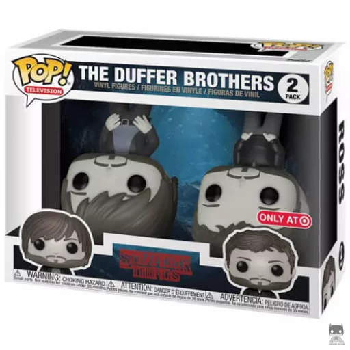 The Duffer Brothers upside down Funko Pop! figure (Target)