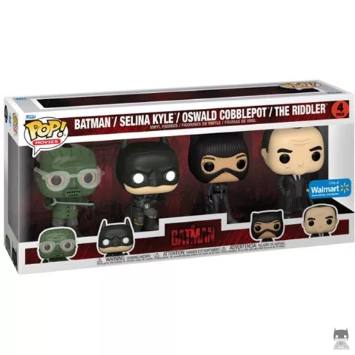 Batman, Selina Kyle, Oswald Cobblepot & The Riddler Funko Pop! figure (Walmart)