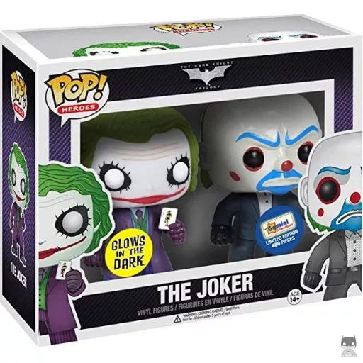 The Joker & The Joker as Bank Robber (Glow in the Dark) Funko Pop! figure (Gemini Collectibles)