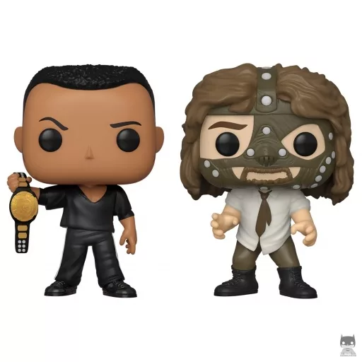 The Rock vs. Mankind (Metallic) Funko Pop! figure (Walmart)