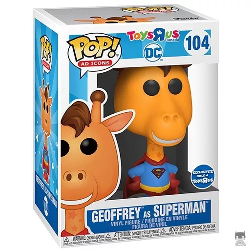 Geoffrey the Giraffe (as Superman) Funko Pop! figure (Toys'R'Us)