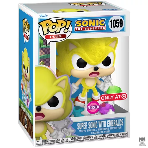 Super Sonic with Emeralds (Flocked) Funko Pop! figure (Sonic The Hedgehog)