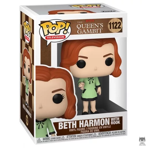 Beth Harmon with Rook Funko Pop! figure (The Queen's Gambit)