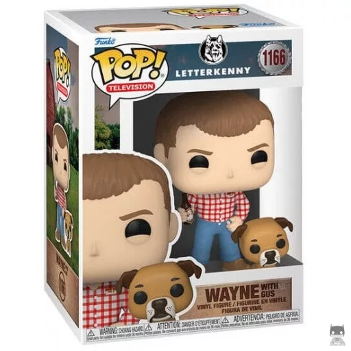 Wayne with Gus Funko Pop! figure (Letterkenny)