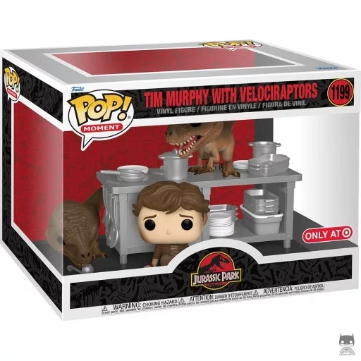 Tim Murphy with Velociraptors Funko Pop! figure (Jurassic Park)