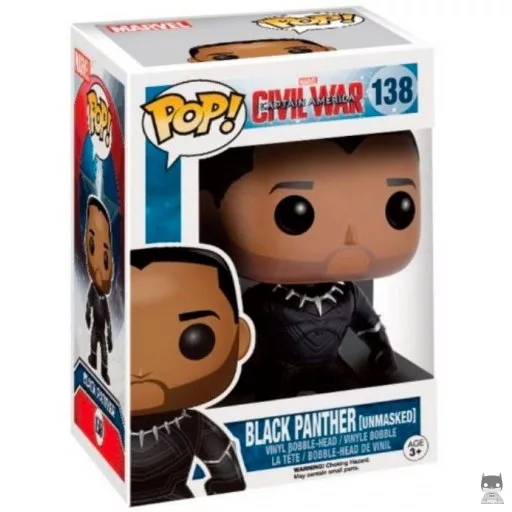 Black Panther (Unmasked) Funko Pop! figure (Captain America: Civil War)