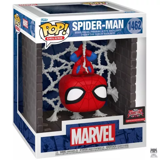 Spider-Man hanging from web (Deluxe) Funko Pop! figure (Marvel Comics)