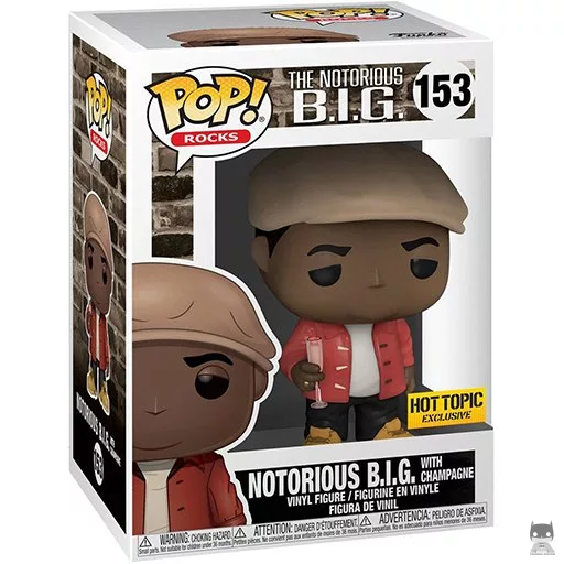 Notorious B.I.G with Champagne Funko Pop! figure (Notorious B.I.G)