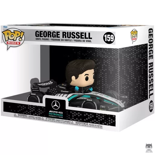 George Russell with Mercedes AMG F1 Funko Pop! figure (Formula 1)
