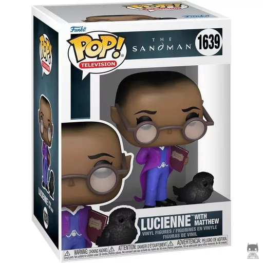 Lucienne with Matthew Funko Pop! figure (The Sandman)