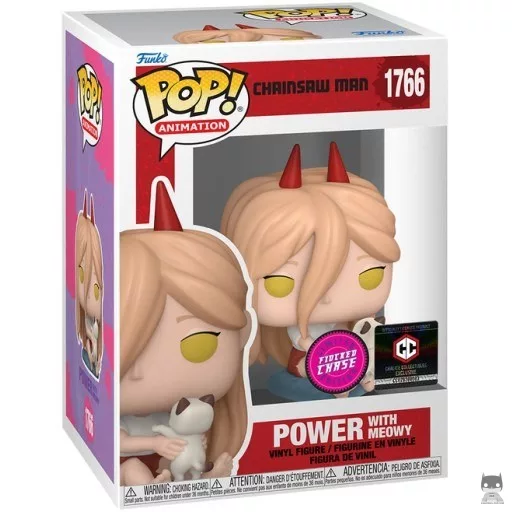 Power with Meowy (Chase & Flocked) Funko Pop! figure (Chainsaw Man)