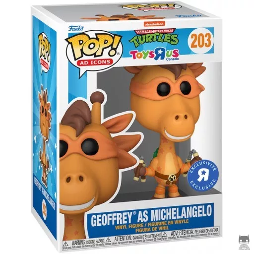 Geoffrey as Michelangelo Funko Pop! figure (Toys'R'Us)