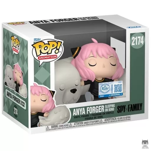 Anya Forger sleeping on Bond Funko Pop! figure (Spy x Family)