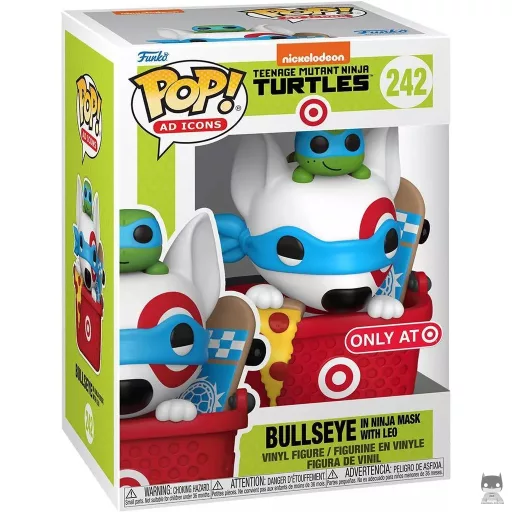 Target Bullseye in ninja mask with Leo Funko Pop! figure (Teenage Mutant Ninja Turtles)