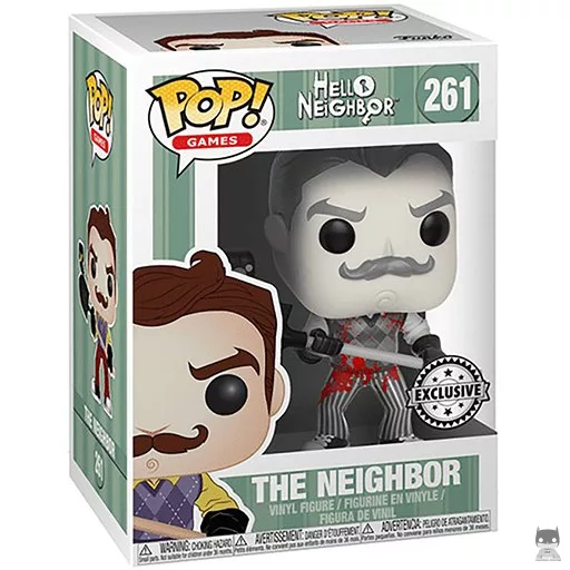 The Neighbor (Black & White) (Bloody) Funko Pop! figure (Hello Neighbor)