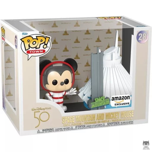 Mickey Mouse in front of Space Mountain Attraction Funko Pop! figure (Walt Disney World 50th Anniversary)