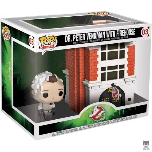 Dr. Peter Venkman with Firehouse Funko Pop! figure (Ghostbusters)