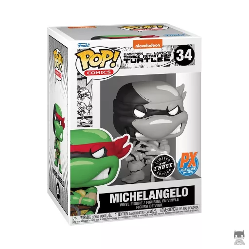 Michelangelo (Black & White Chase) Funko Pop! figure (Chase)