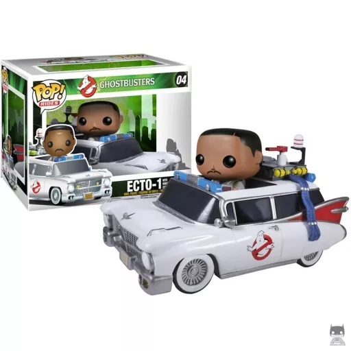 Ecto-1 with Winston Zeddemore Funko Pop! figure (Ghostbusters)