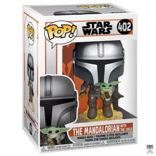 The Mandalorian flying Jet Pack with The Child Funko Pop! figure (The Mandalorian (Star Wars))