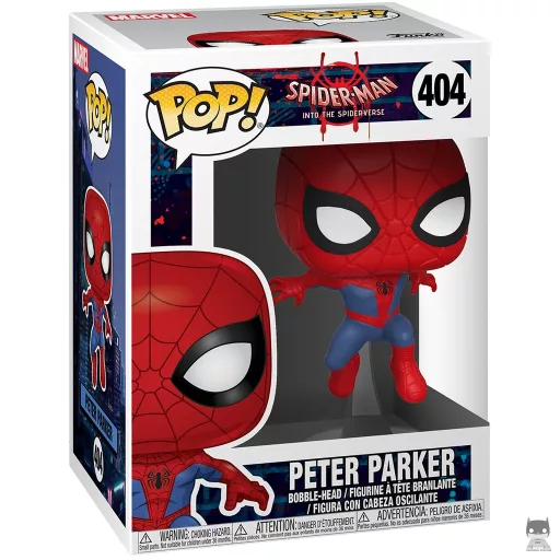 Peter Parker into the Spider-Verse Funko Pop! figure (Spider-Man into the Spiderverse)