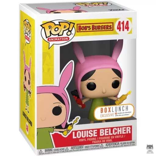 Louise Belcher with Ketchup and Mustard Funko Pop! figure (Bob's Burgers)