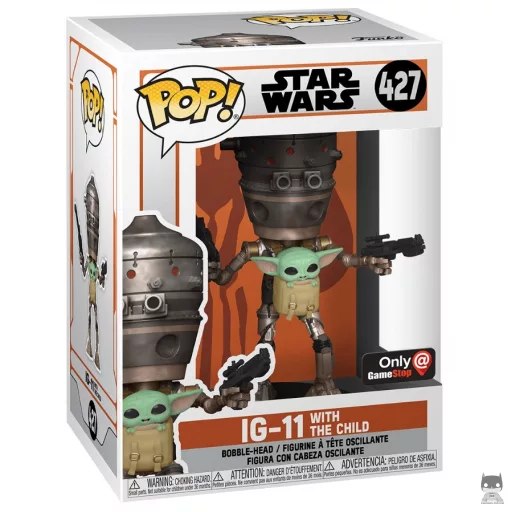 IG-11 with the Child Funko Pop! figure (The Mandalorian (Star Wars))