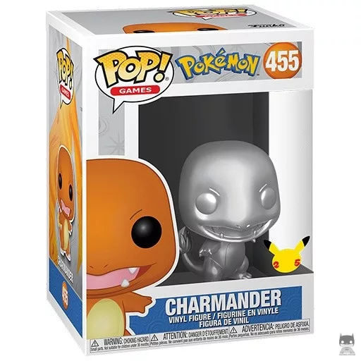 Charmander (Silver) Funko Pop! figure (Pokémon 25 Years Celebration)