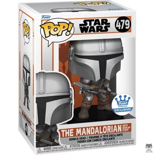 The Mandalorian with Beskar Staff Funko Pop! figure (The Mandalorian (Star Wars))