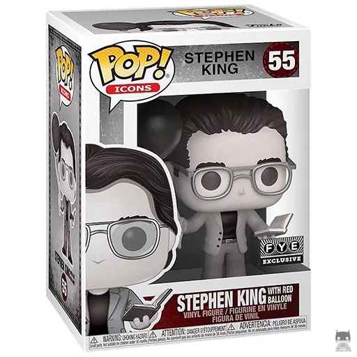 Stephen King with Red Balloon (Black & White) Funko Pop! figure (F.Y.E)