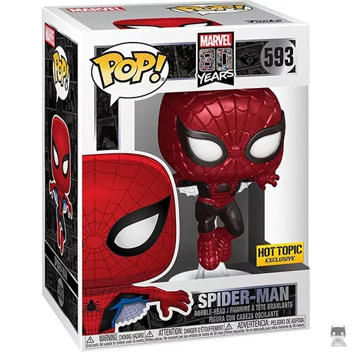 Spider-Man (Metallic) Funko Pop! figure (Marvel 80 Years)