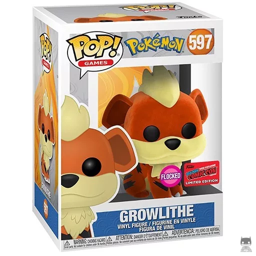 Growlithe (Flocked) Funko Pop! figure (Pokémon)