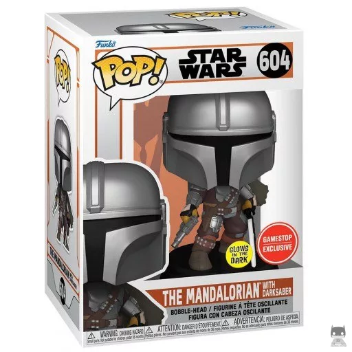 The Mandalorian with Darksaber (Glow in the Dark) Funko Pop! figure (The Mandalorian (Star Wars))