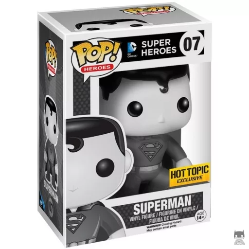 Superman (Black & White) Funko Pop! figure (Hot Topic)