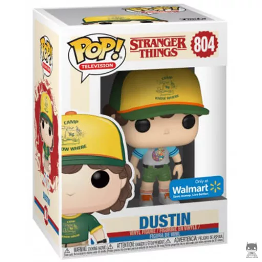 Dustin at camp in gray tee shirt Funko Pop! figure (Stranger Things)